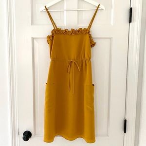 Marc by Marc Jacobs Gold Sz 0 Silk Pocket Dress